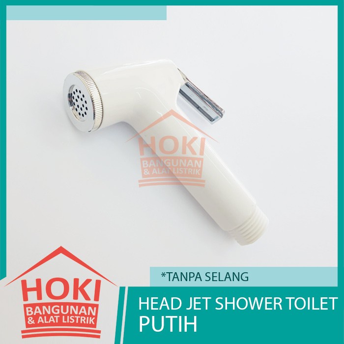 Jual KEPALA JET SHOWER TOILET Plastik Putih Head Spray Bidet Cebok