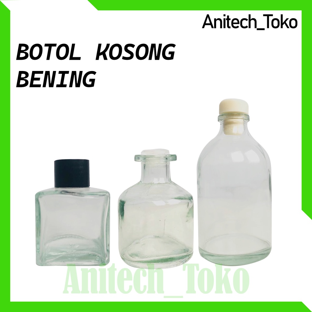 Jual Anitech Toko Botol Kaca Vial Clear Reed Diffuser Ml Tutup