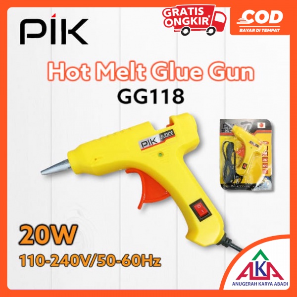 Jual Glue Gun Pistol Lem Tembak PIK GG118 20W Hot Melt Glue Gun WARNA