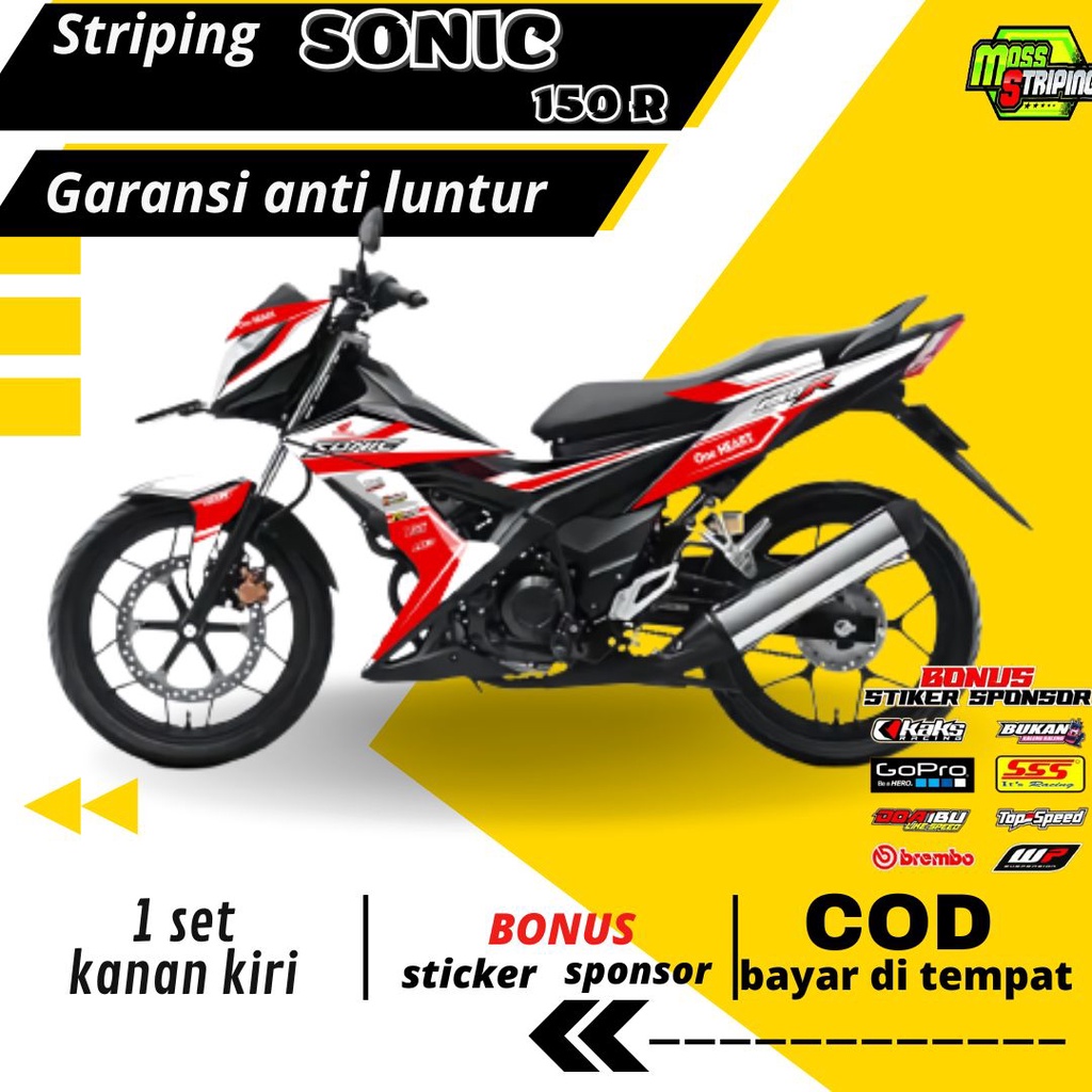 Jual Striping Stiker Lis Decal Honda SONIC 150R 150 R Semi Full Body