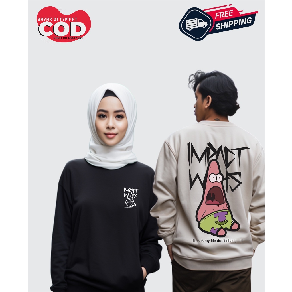 Jual Promo Cod Sweater Distro Motif Keren Patrick Star Lucu Worst