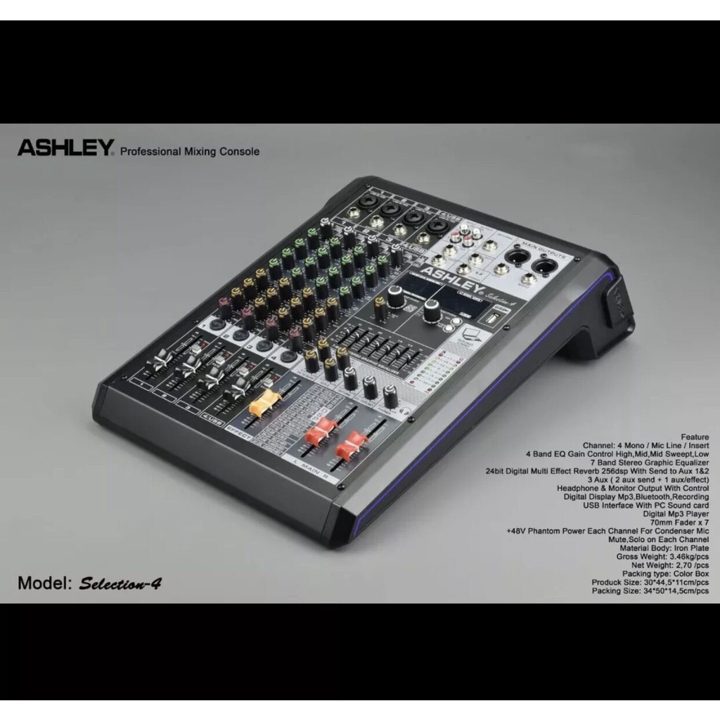 Jual Mixer Audio Ashley Selection 4 Channel Usb Bluetooth Original