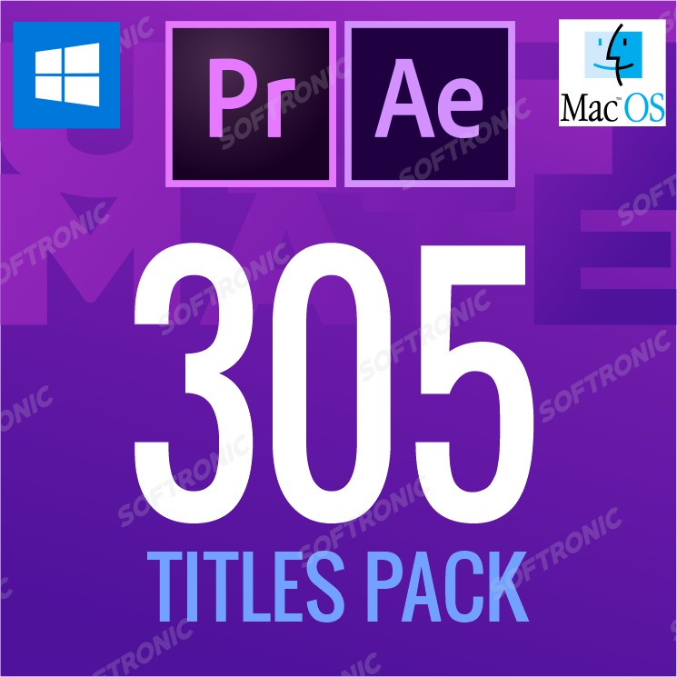 Jual Titles Pack For Premiere Pro And Affter Effects For Win And