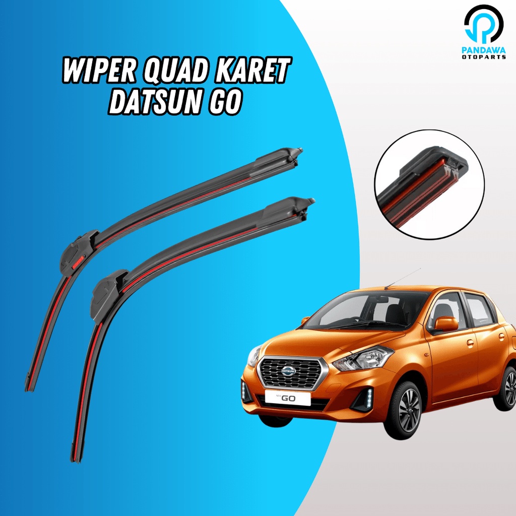 Jual Wiper Quad Blade Datsun Go Wiper Lapis Karet Frameless Set