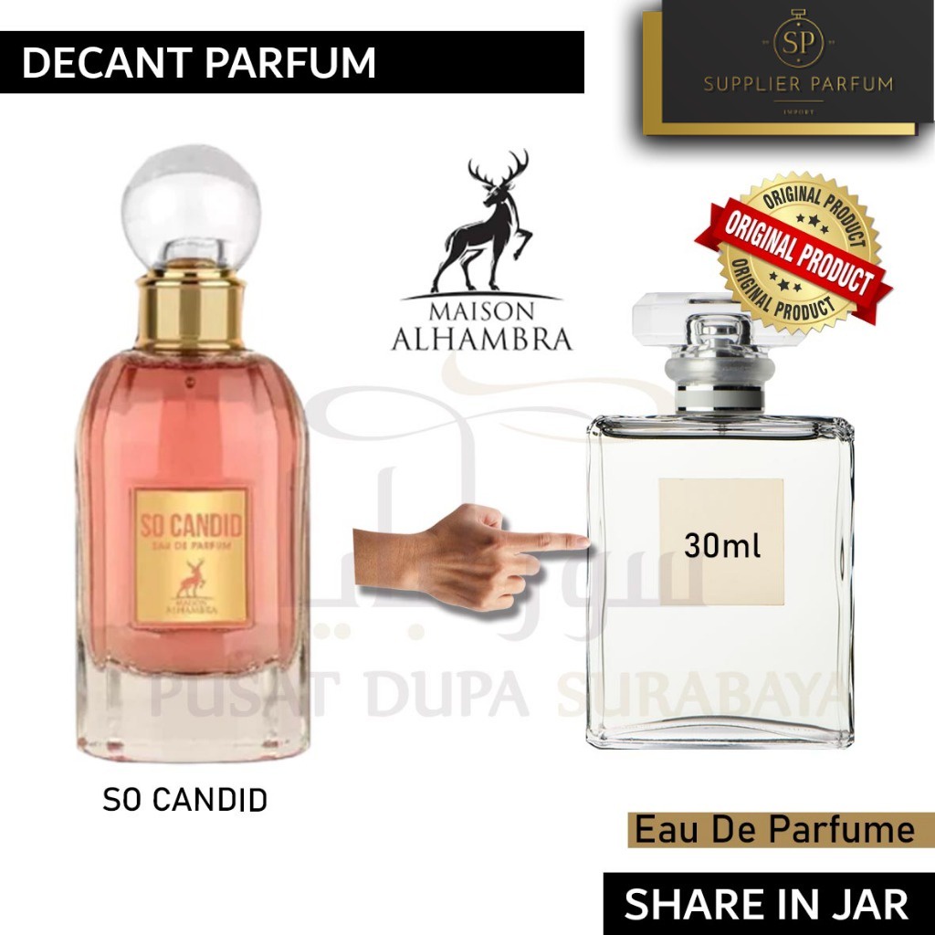 Jual Share In Jar Parfum Lattafa Dan Maison Alhambra So Candid 30ml