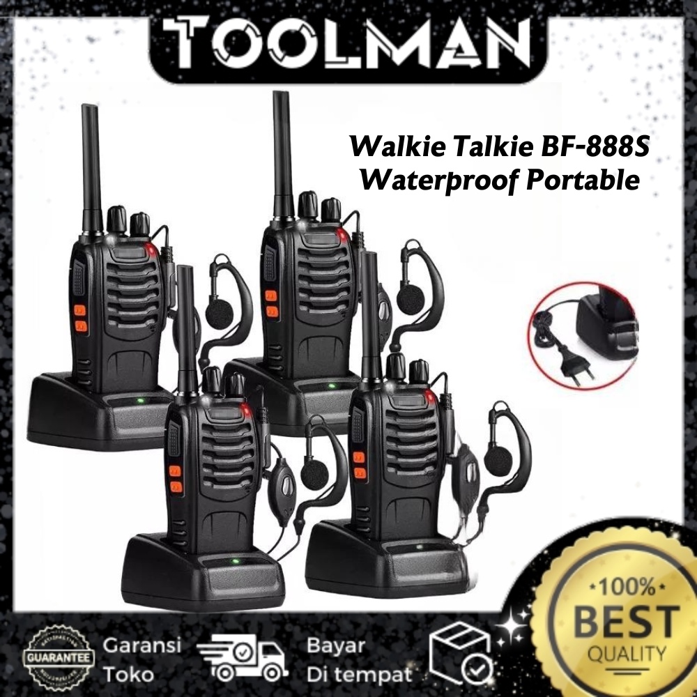 Jual ToolMan GARANSI SATU TAHUN Walkie Talkie BF 888S Waterproof