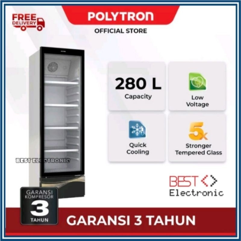 Jual Showcase Polytron Scn L Rak Display Cooler Kulkas Low Watt