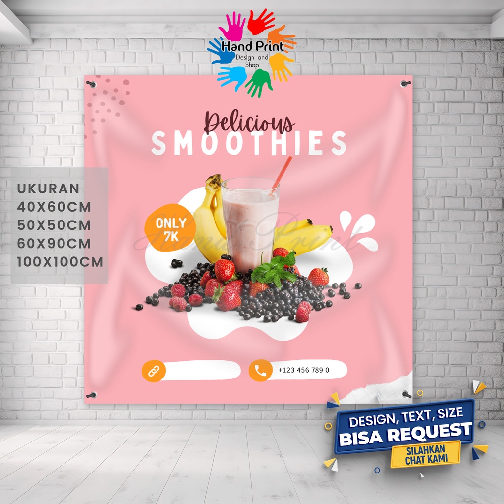 Jual Spanduk Banner Mmt Smoothies Jus Buah Minuman Buat Promosi Jualan