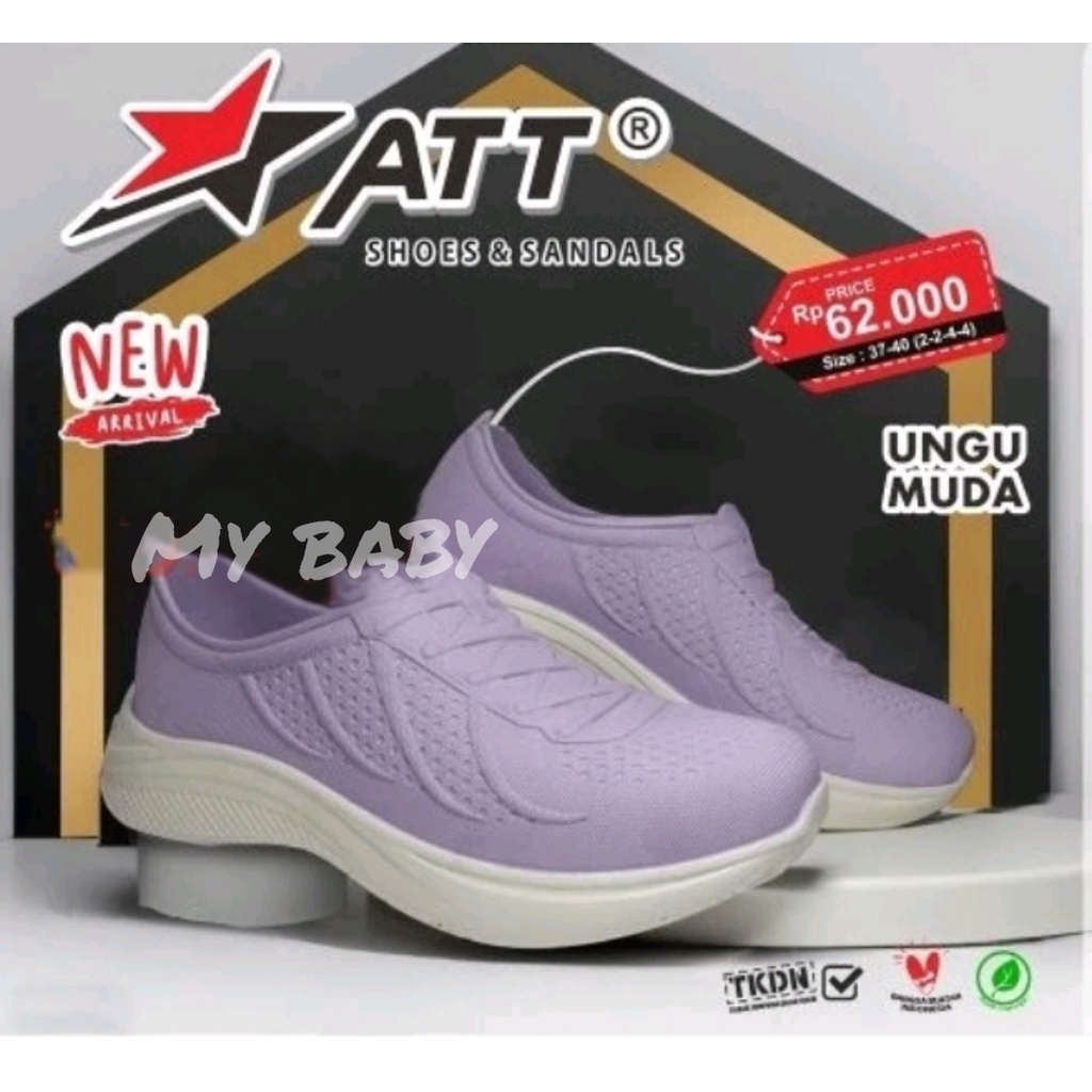 Jual Sepatu Att Swn Sepatu Slip On Karet Wanita Lentur Terbaru