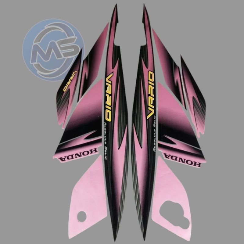 Jual Stiker Striping Motor Vario 110 Karbu 2006 PINK Sticker Lis Body