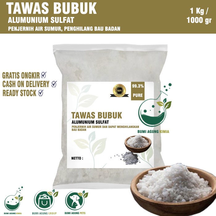 Jual Tawas Bubuk 1KG Aluminium Sulfate Powder 1 KG Shopee Indonesia