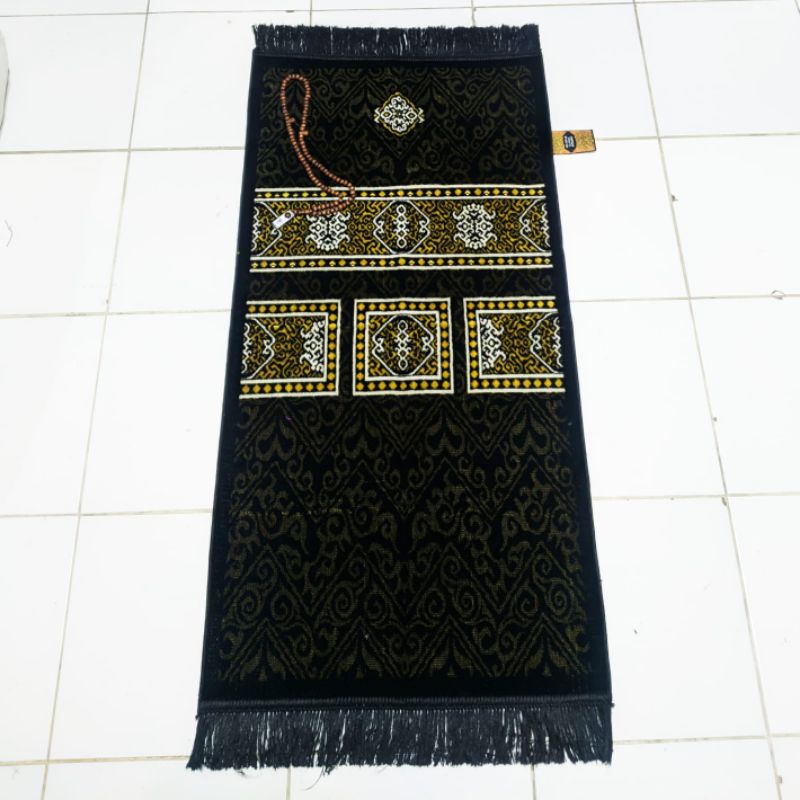 Jual Sajadah Turki Hitam Motif Kiswah Ukuran Sedang Dan Kecil Murah