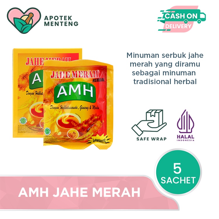 Jual Amh Jahe Merah Isi Sachet Minuman Jahe Merah Shopee Indonesia