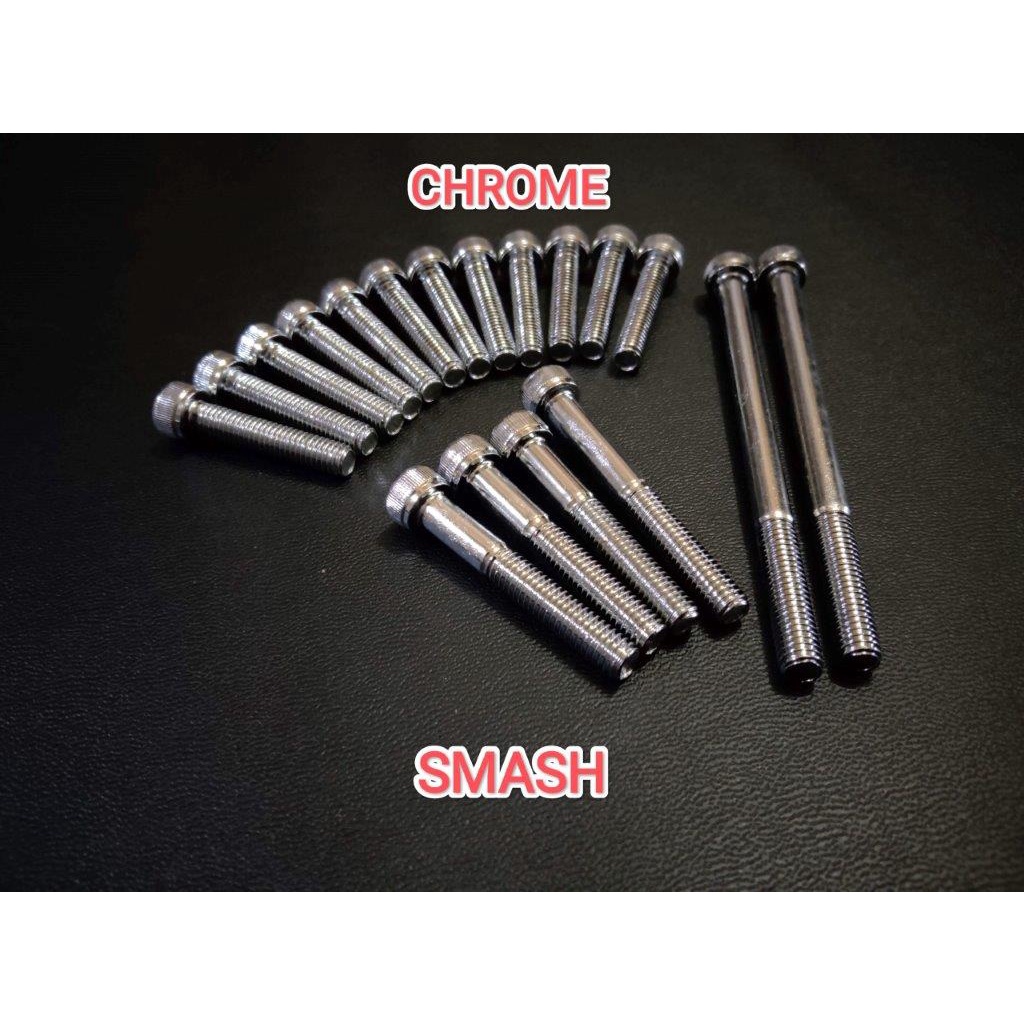 Jual Baut Mesin Smash Chrome Model Baut L Set Bak Mesin Kanan Kiri