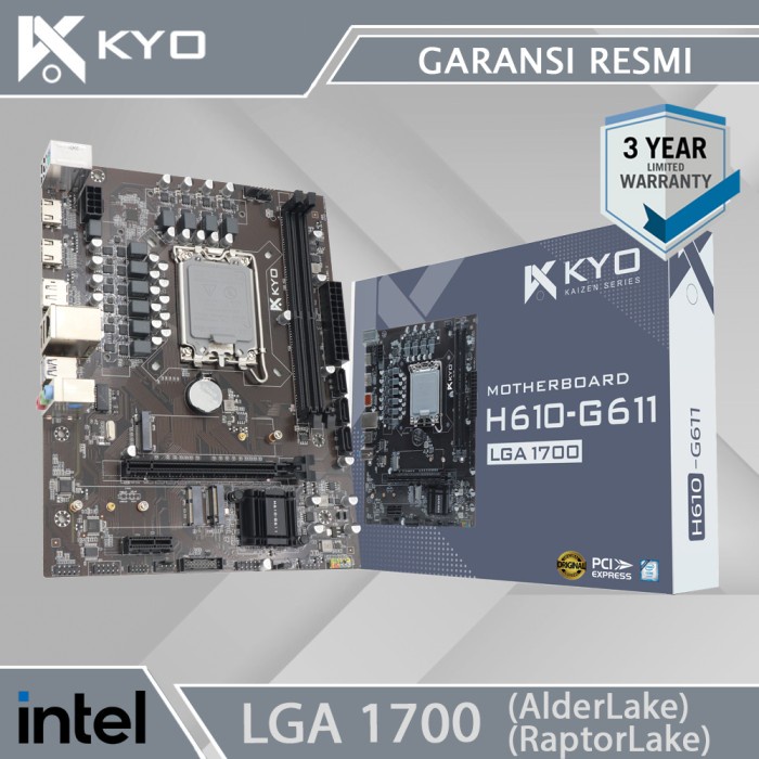 Jual Motherboard KYO KAIZEN H610 Socket LGA 1700 DDR4 Mobo H610 INTEL