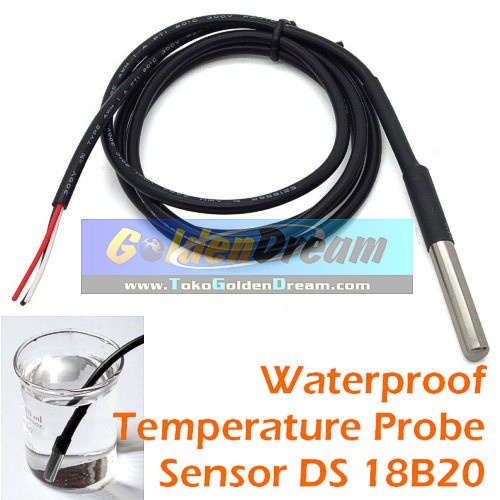 Jual Sensor Waterproof Temperature Probe DS18B20 Stainless Steel