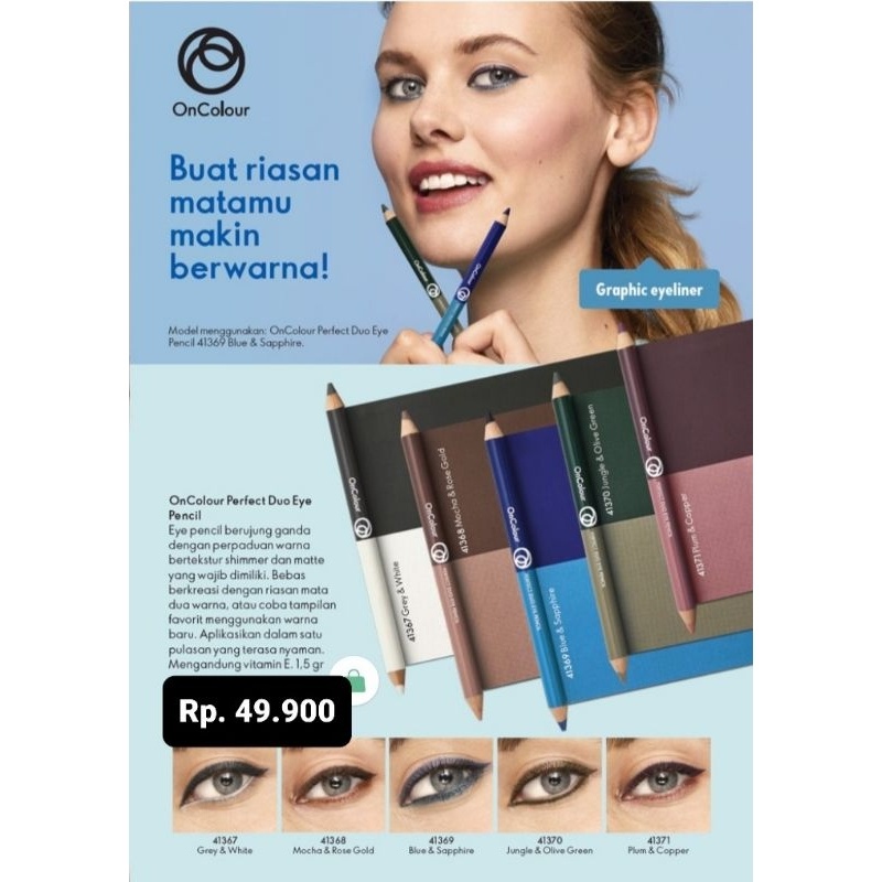 Jual Bee Oncolour Perfect Duo Eye Pencil Oriflame Original Oriflame