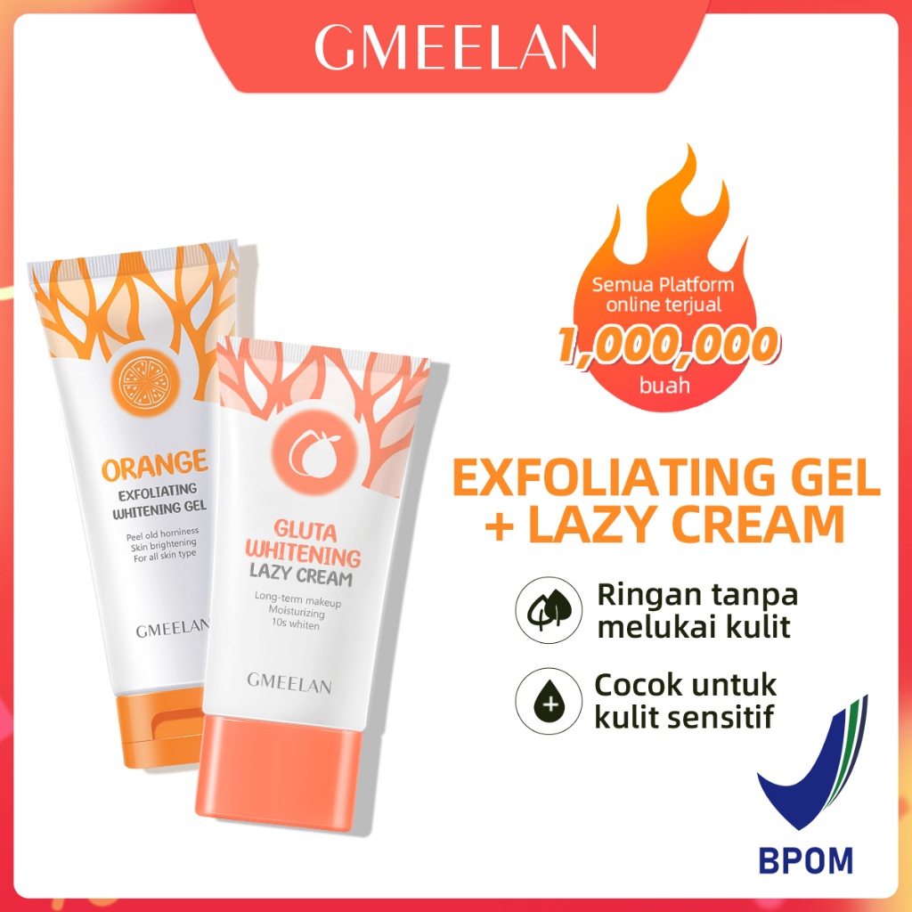 Jual Cod Gmeelan Exfoliating Gel Face Eksfoliasi Wajah Day Cream Set