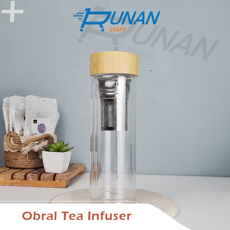 Jual Obral Botol Minum Kaca Ml Saringan Teh Infuser Tea Bottle