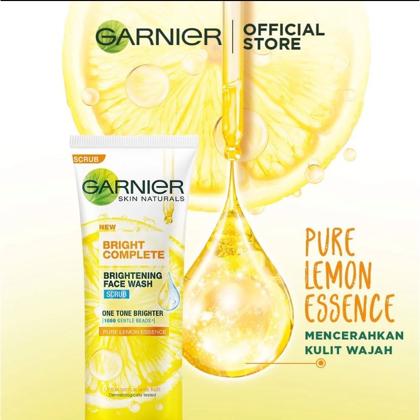 Jual Garnier Bright Complete White Speed Brightening Scrub Cleanser