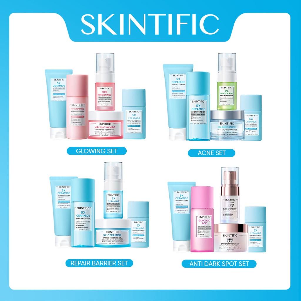 Jual SKINTIFIC 5pcs Paket Skincare Sunscreen MSH Niacinamide