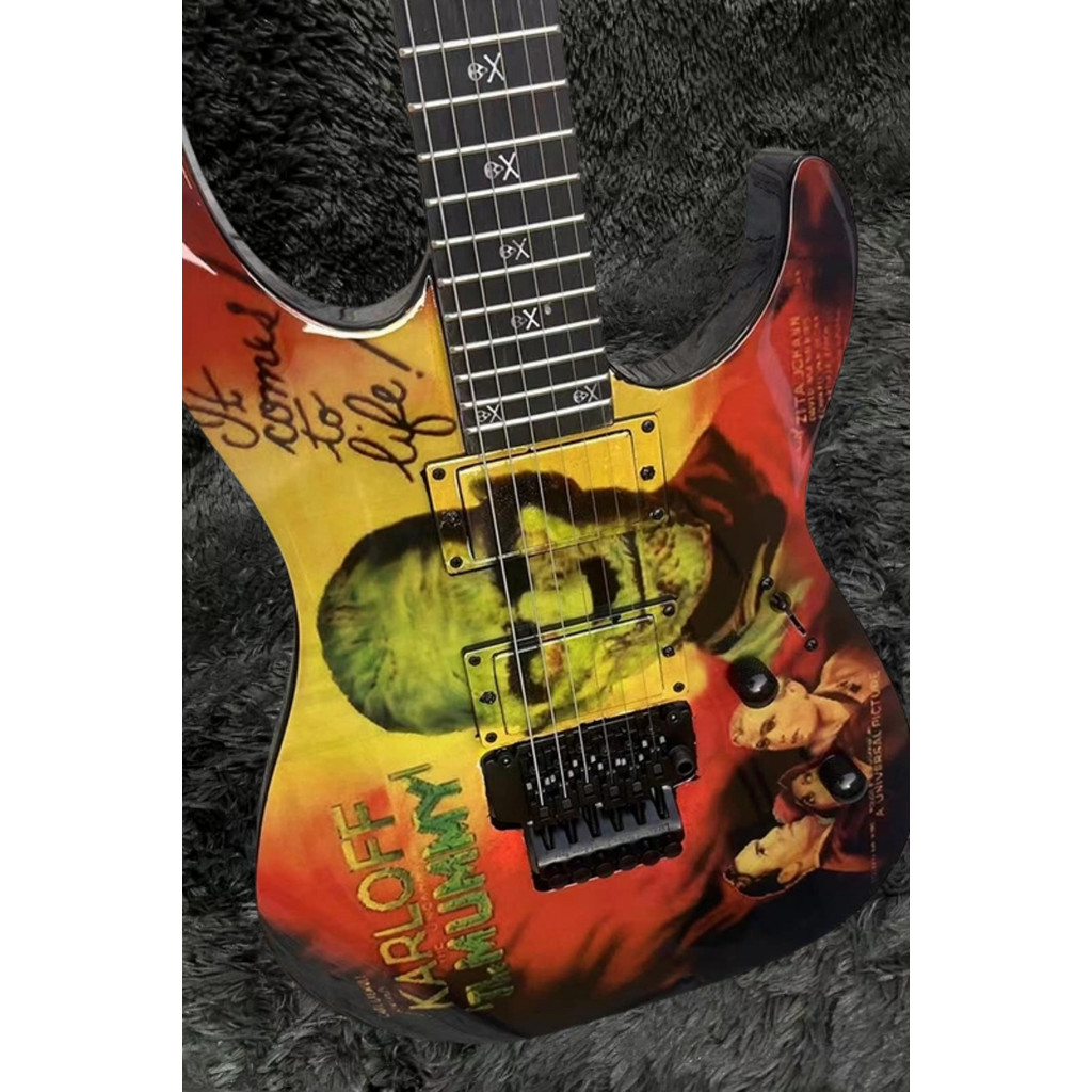 Jual Kirk Hammett Kh Boris Karloff Mummy Electric Guitar Floyd Rose