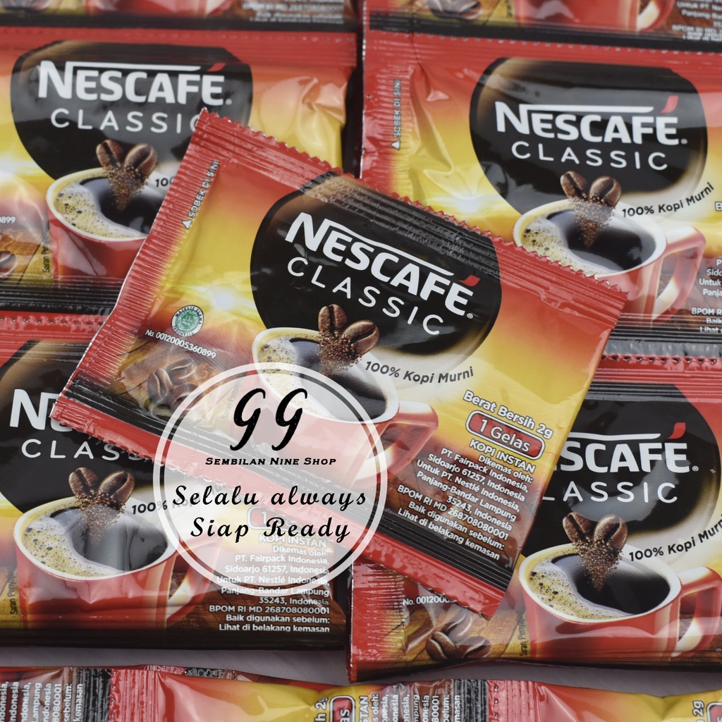 Jual Kopi Instan Nescafe Classic Gram Sachet Nestle Coffee Kopi