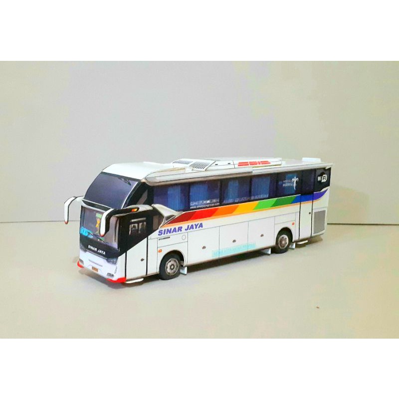 Jual Miniatur Papercraft Bus SINAR JAYA SR2 Full Lampu Shopee Indonesia