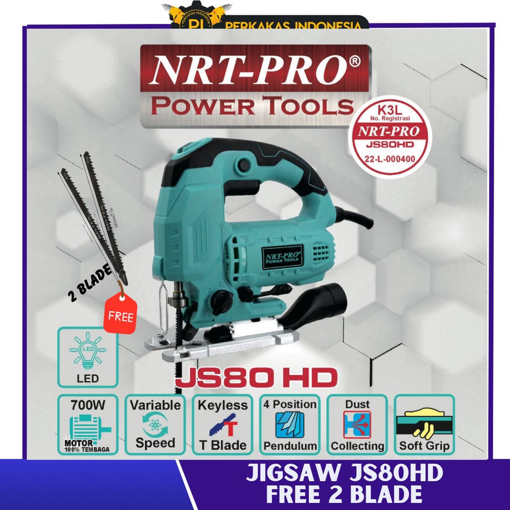 Jual NEW Jigsaw NRT PRO JS80 HD Mesin Jig Saw JS80HD Gergaji Potong