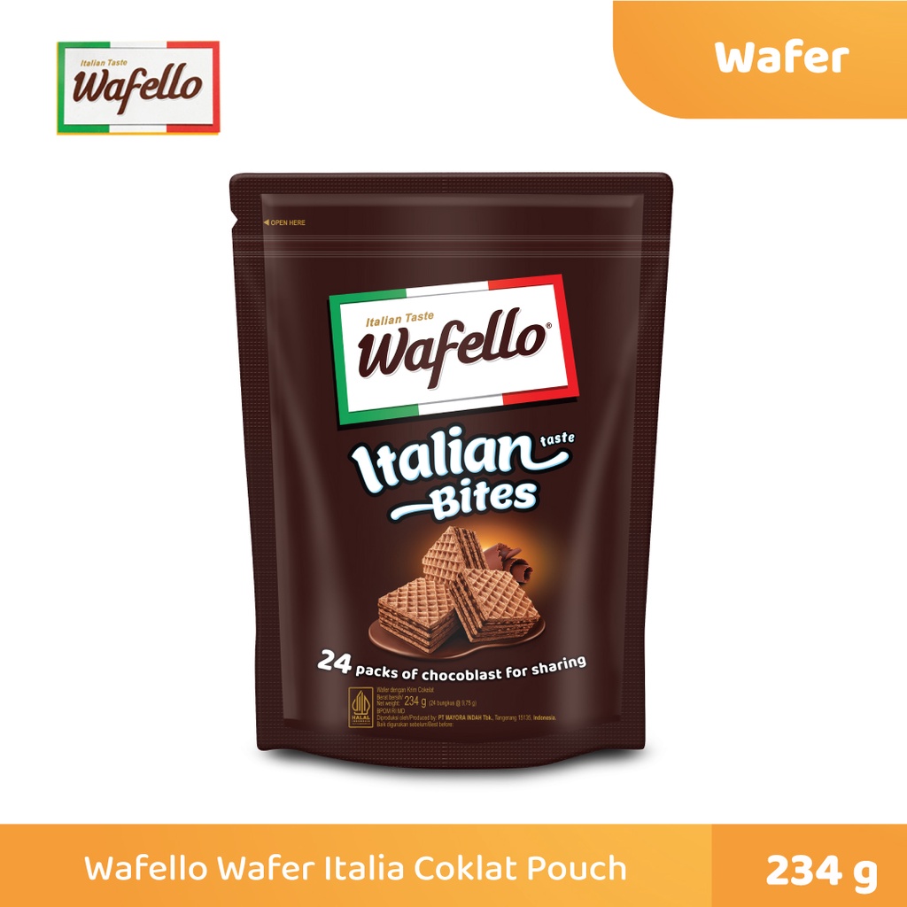 Jual Wafello Wafer Italia Coklat Pouch Shopee Indonesia