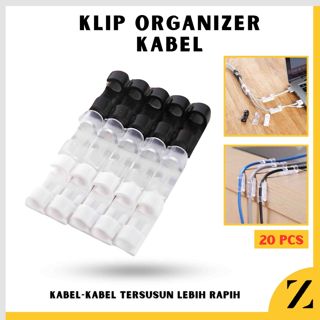 Jual Klip Kabel Penjepit Perapih Klem Clip Wire Hose Clamp Organizer