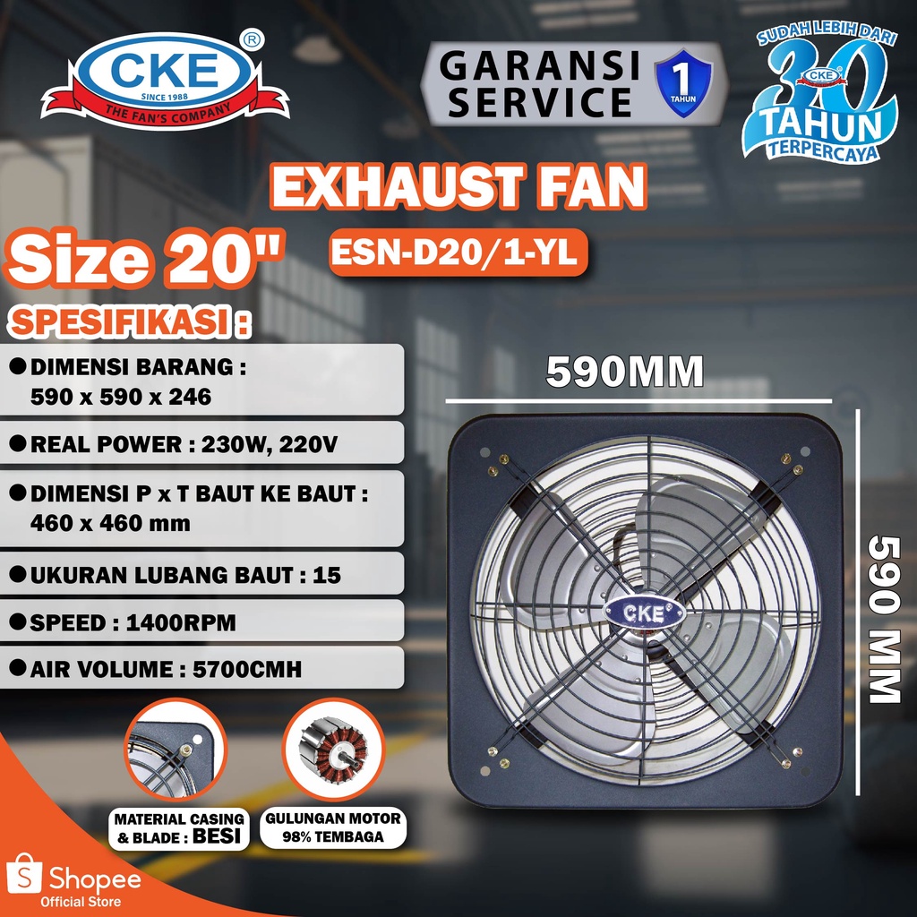 Jual Cke Exhaust Fan Standard Dbn Inch Rumah Toilet Dapur Restoran