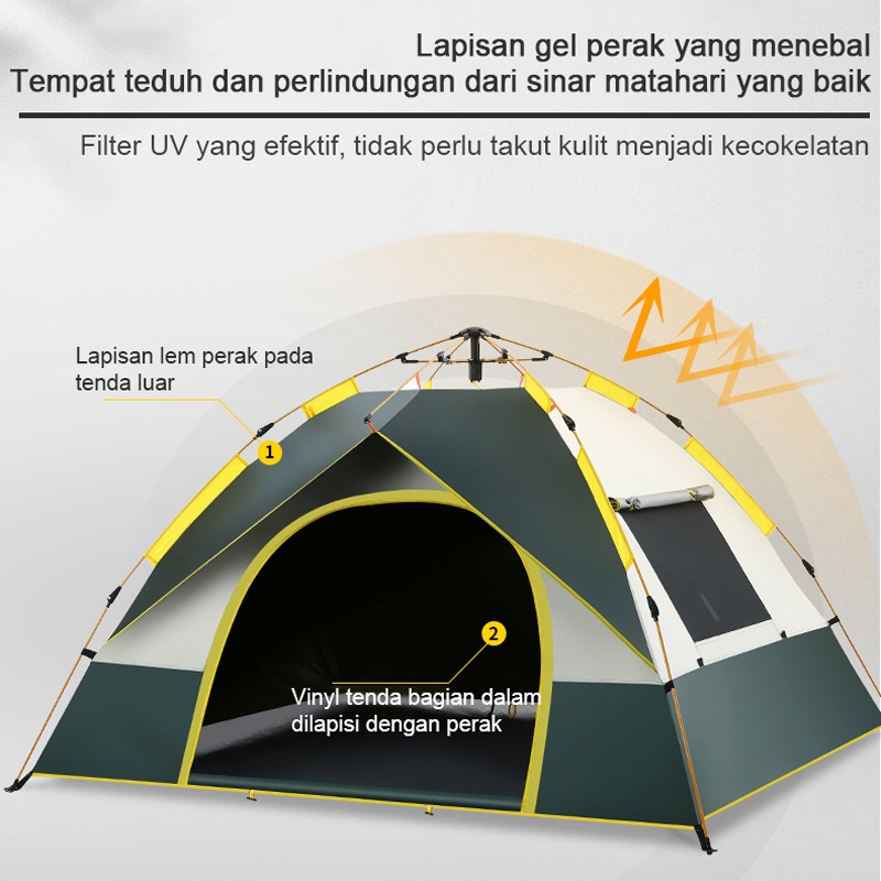 Jual Tenda Double Layer Tenda Otomatis Tenda Camping 4 Orang 2 Pintu