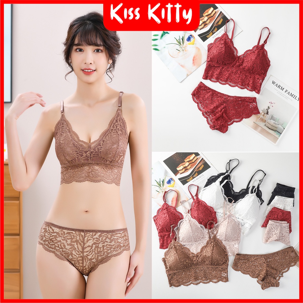 Jual Bra Set Lingerie Set Renda Bra Dan Celana Dalam Seksi Transparan