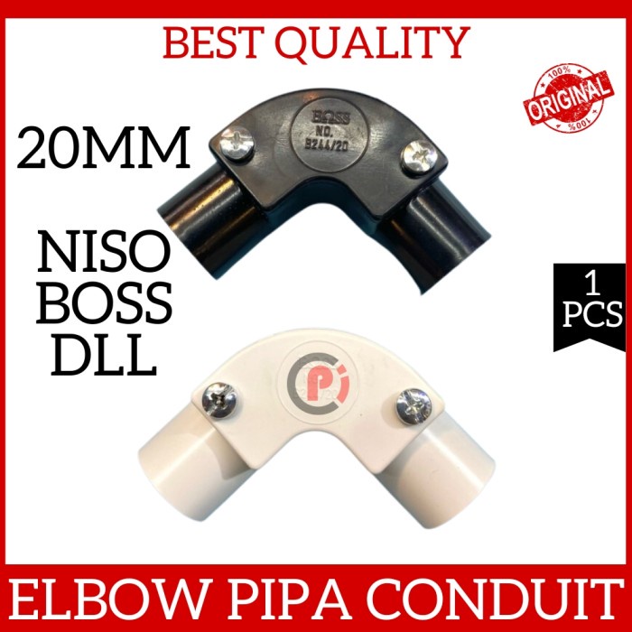 Jual Elbow Siku Pipa Listrik Conduit Mm Hitam Putih Belokan Keni Knee