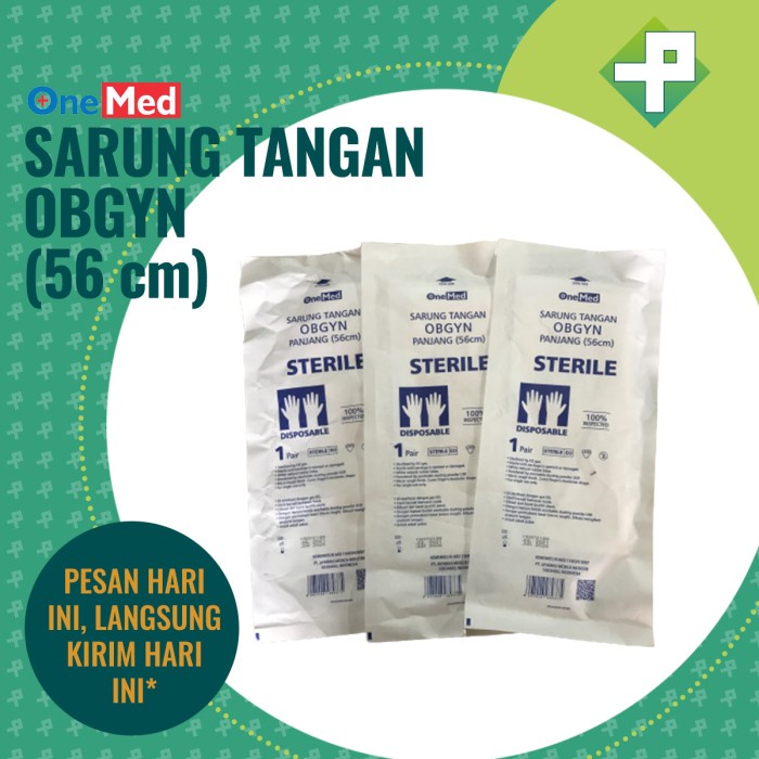 Jual Sarung Tangan Medis Sterile Obgyn Panjang Cm Onemed Shopee