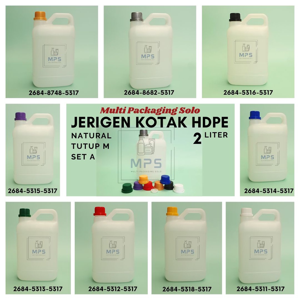 Jual Botol Jerigen 2 L Kotak Natural HDPE Neck 30 Set A Jerigen HDPE