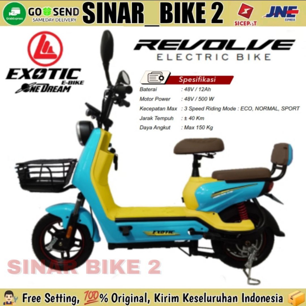 Jual Sepeda Motor Listrik EXOTIC Cooltech AX 500 Watt Groza RX 500