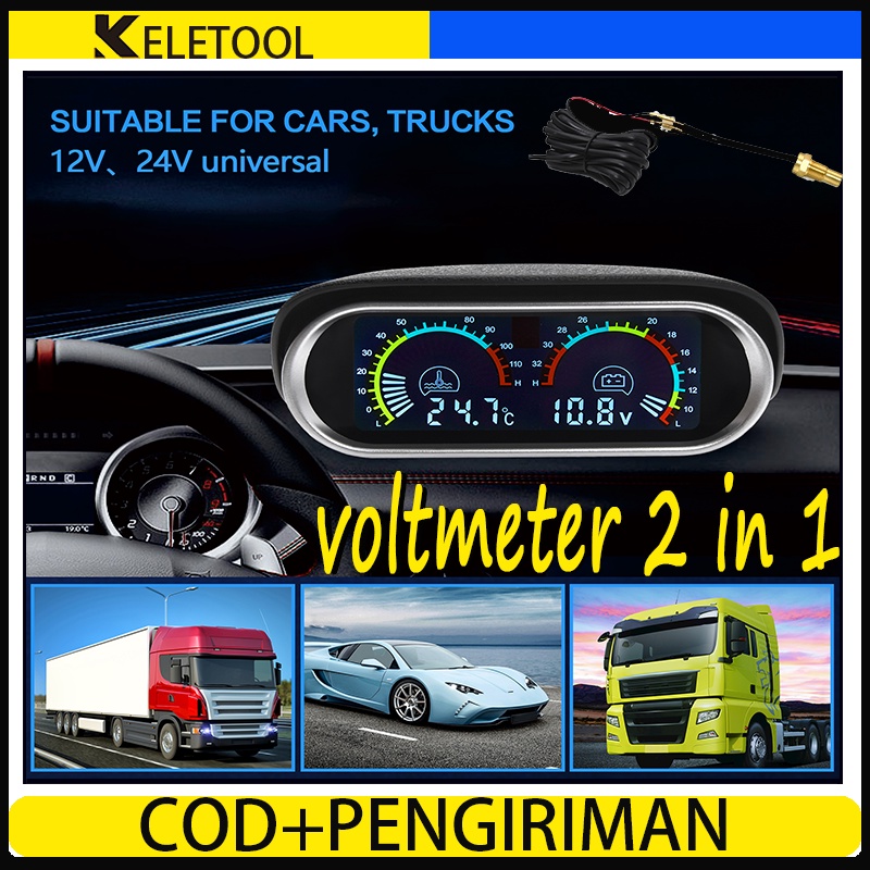 Jual Voltmeter In Waterproof Lcd Mobil Digital Lcd Mobil Digital