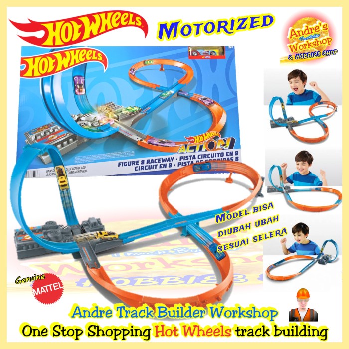 Jual Hotwheels Track Builder Figure 8 Raceway Ori Hot Wheels Track