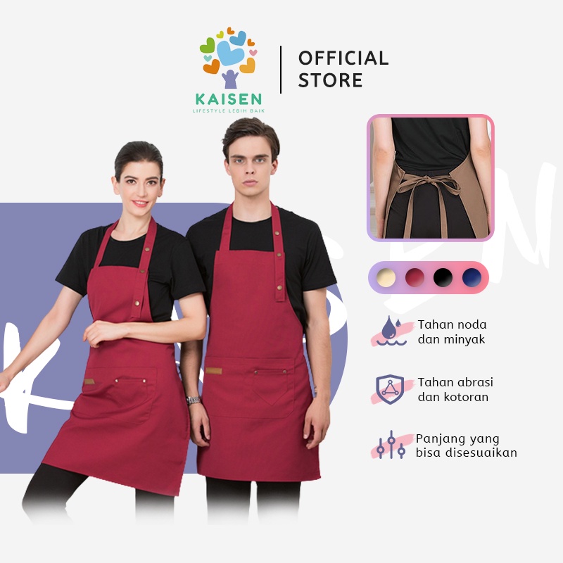 Jual Kaisen Barista Celemek Dapur Anti Aircelemek Apron Barista Custom