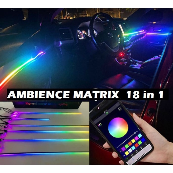 Jual Ambient Light Mobil 18 In 1 Lampu Ambience Dashboard Rgb Matrix