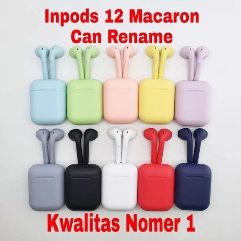 Jual Cod MACARON INPODS 12 TWS TRUE WIRELESS STREO EARPHONE BLUETOOTH