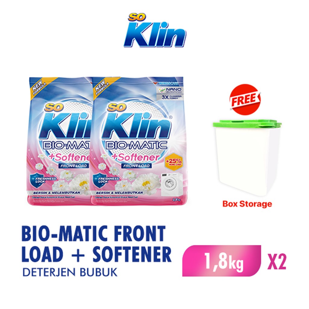 Jual Soklin Matic Deterjen Bubuk Biomatic Front Load Bag Kg X Free