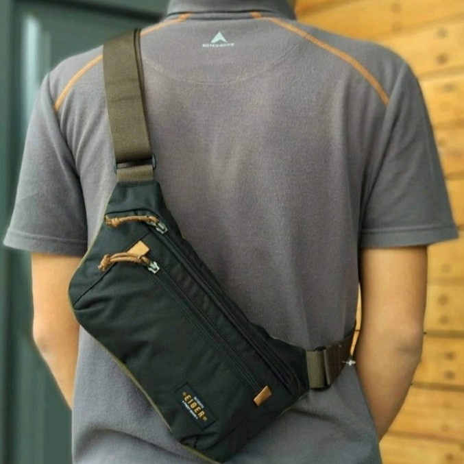 Jual EIGER TAS SELEMPANG X PORTEGE CONCEAL SLING BLACK KHAKI Hitam