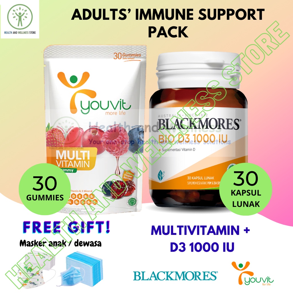 Jual Paket Imun Dewasa Youvit Multivitamin Dewasa Gummies Dan