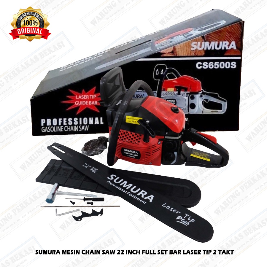 Jual SUMURA Chainsaw 2 Takt 22 20 Mesin Bensin 2T Gergaji Tebang