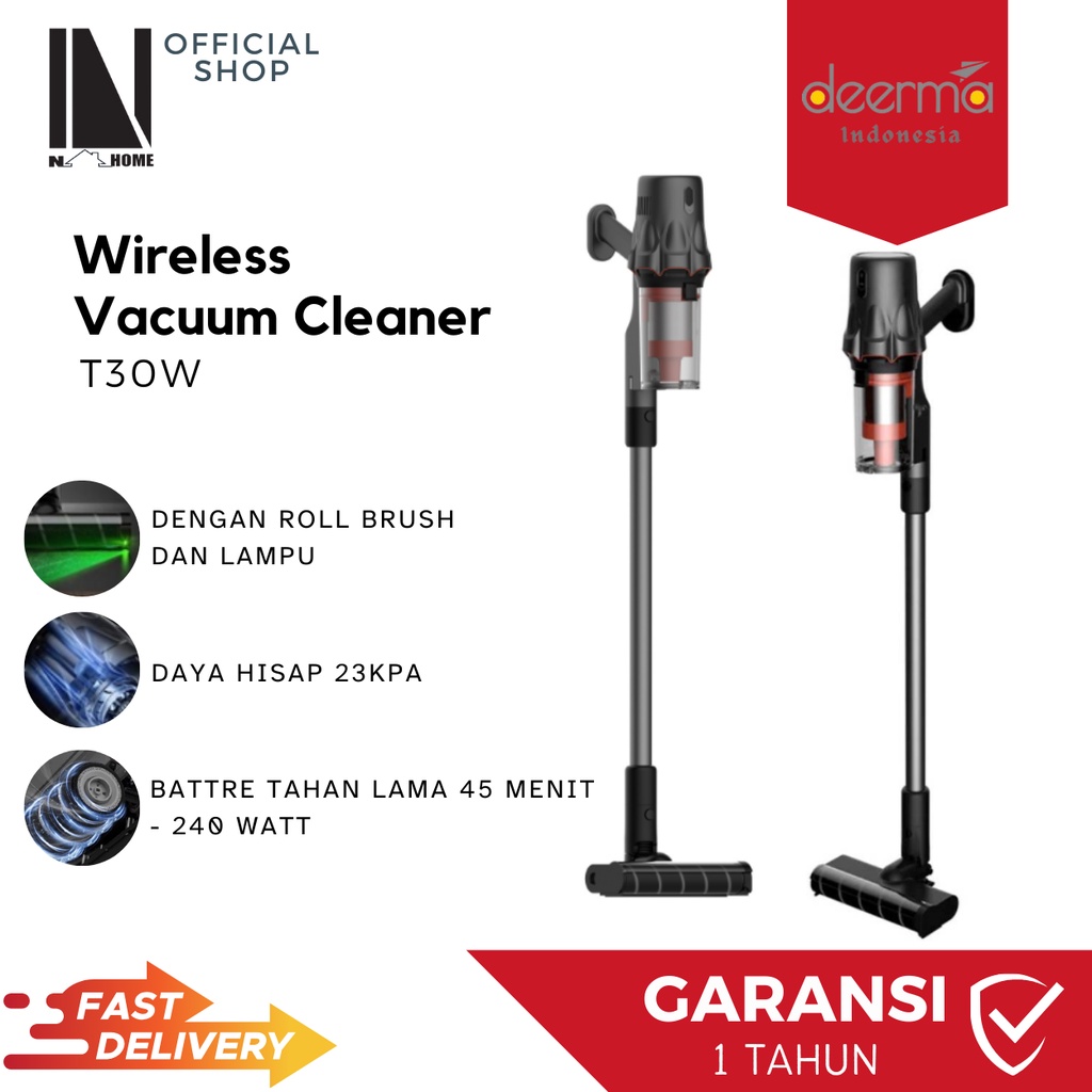 Jual Deerma Vacuum Cleaner Wireless T W Penyedot Debu Kpa Tanpa