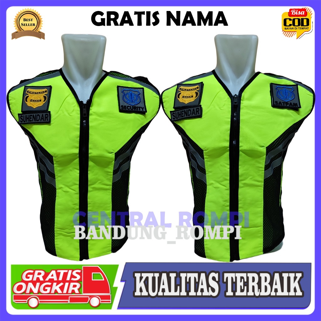 Jual Bandung Rompi Rompi Satpam Security Bahan Taslan Premium Anti Air