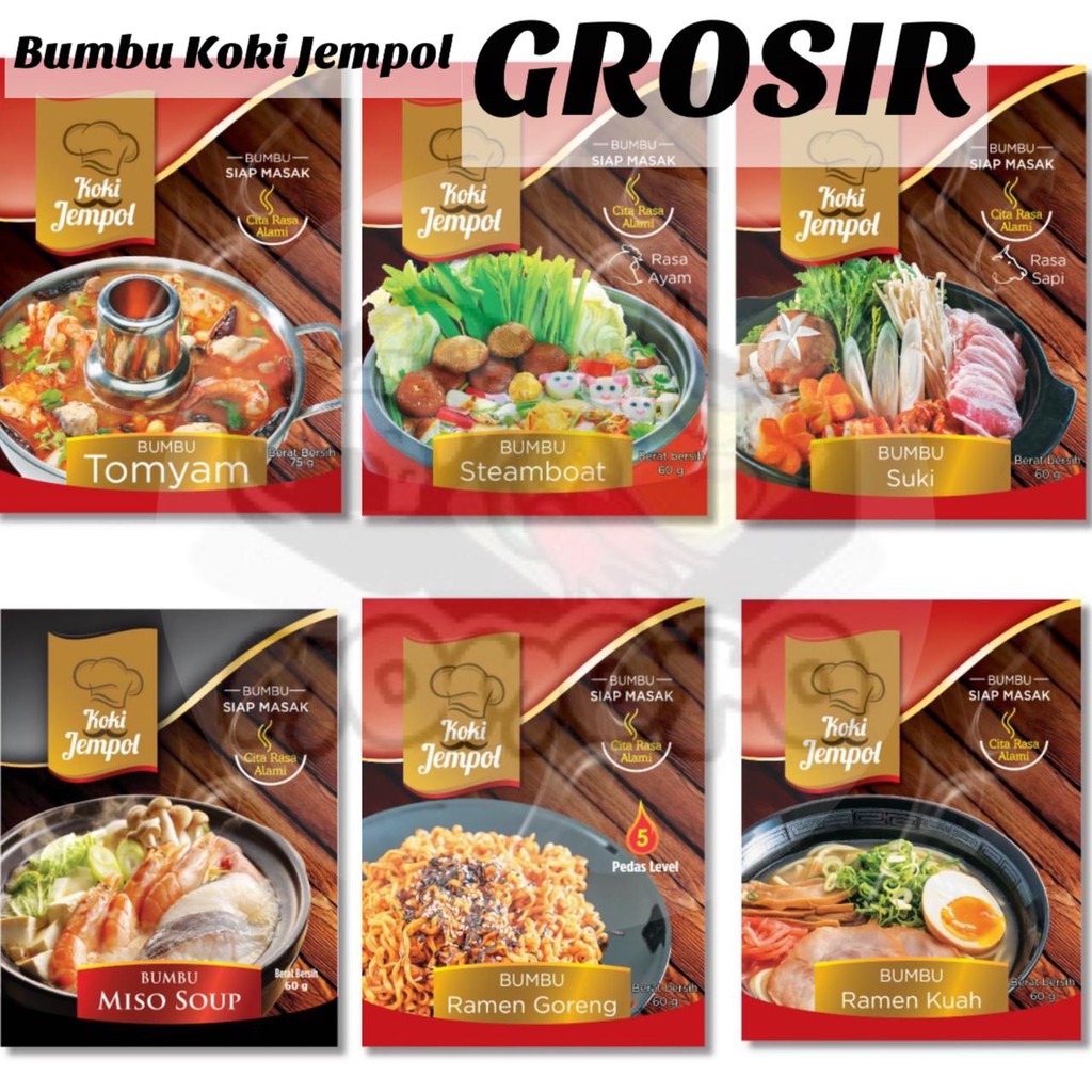 Jual Grosir Bumbu Koki Jempol Tomyam Suki Steamboat Ramen Miso